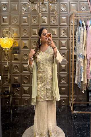 Ivory Moonlight Gharara