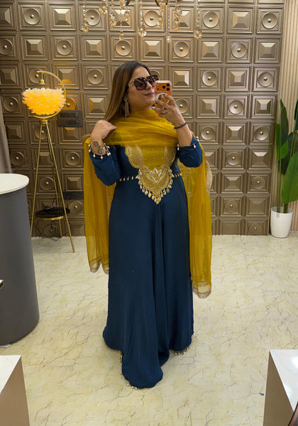 'ZARI' Floor Length Anarkali With Dupatta