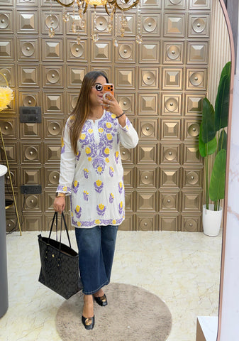 'ADA' The Chikankari Short Kurtis