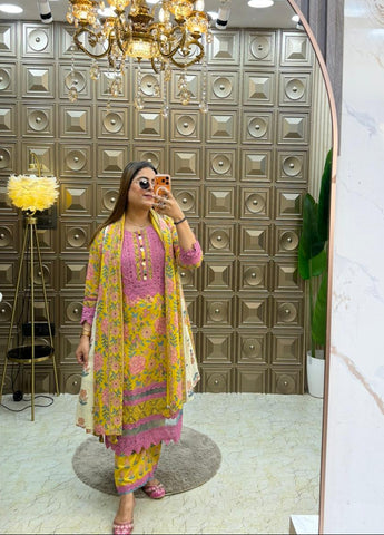 "ZARA" 3 pc lace cotton suit