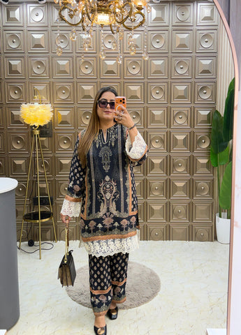 "SUNSHINE/MOON" 2 pc lace cordset