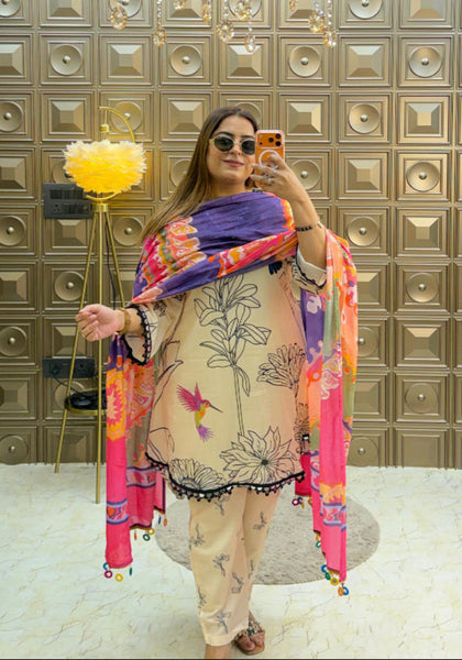 'NAYANA' 3 pc Premium Cotton Suit