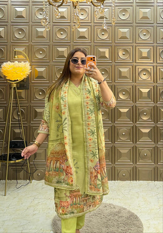 'REHMAT' Katha Print Suit