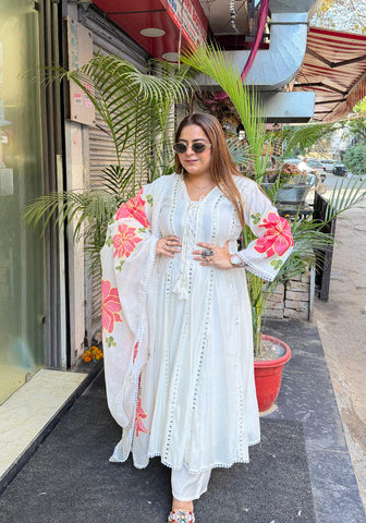 'MAHI' Flower Print Anarkali
