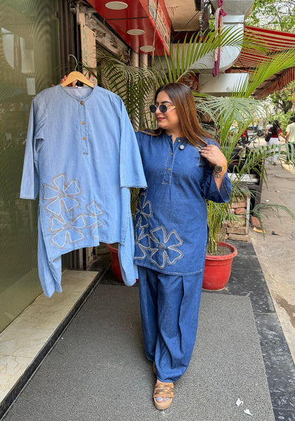 'ZUBI' Denim Farshi Co-ordset