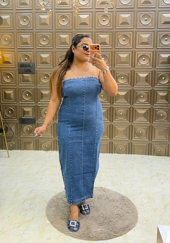 'BELLE' Denim Tube Dress