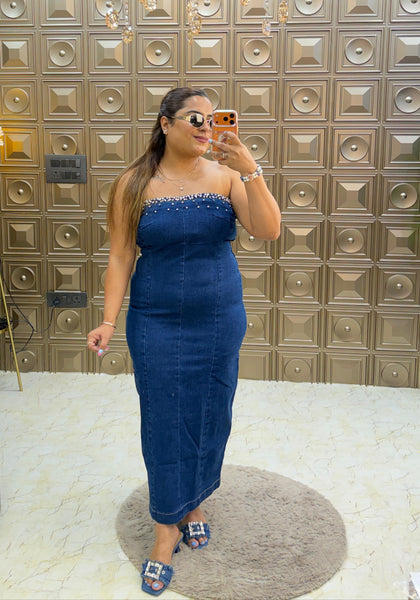 'BELLE' Denim Tube Dress