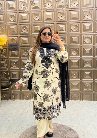 'HUDA' Flower Print Suit