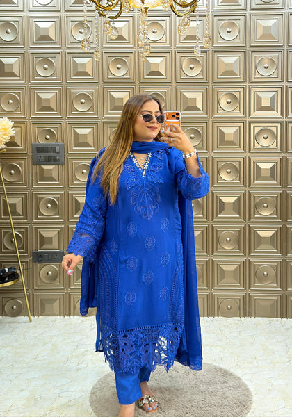 'KAYNAT' 3D Work Pakistani Suit