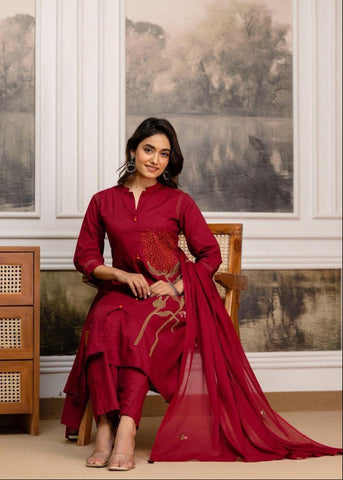 Aline Straight Pants Suit