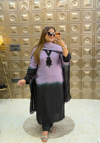 'HAYAT' Ombre Three Piece Set